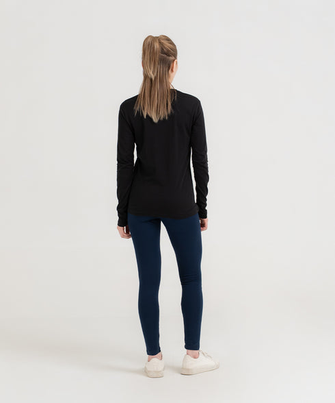 Women's Basic Long Sleeve V-Neck Tee